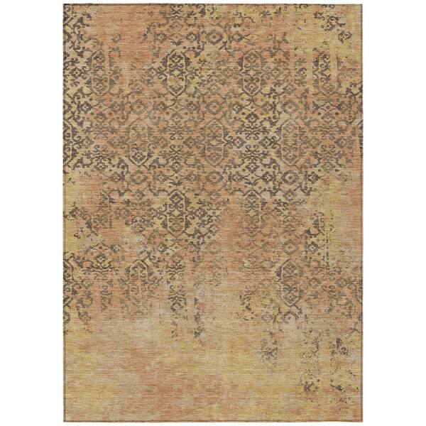 Chantille Machine Washable Indoor/Outdoor Abstract ACN2788 Copper 8 ft. x 10 ft. Area Rug