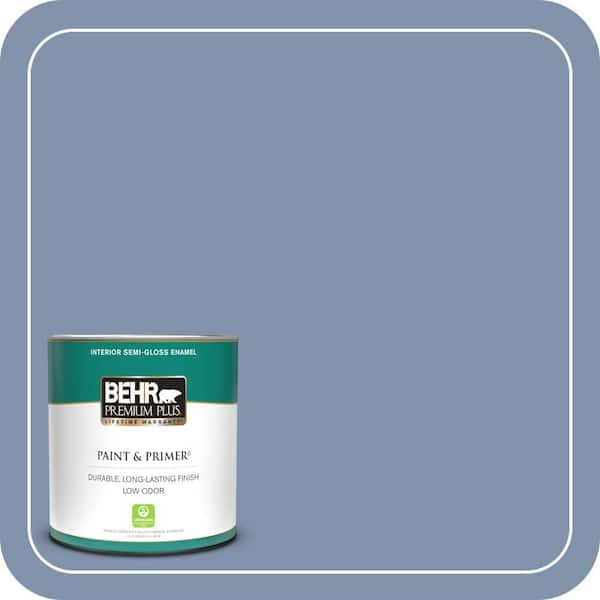 BEHR PREMIUM PLUS 1 qt. #T16-13 Stratus Semi-Gloss Enamel Low Odor Interior Paint & Primer
