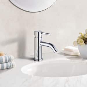 Single-Handle Single Hole Bathroom Faucet in Chrome