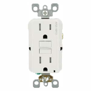 15 Amp 125-Volt Duplex Self-Test SmartlockPro Tamper Resistant AFCI/GFCI Dual Function Outlet, White (3-Pack)