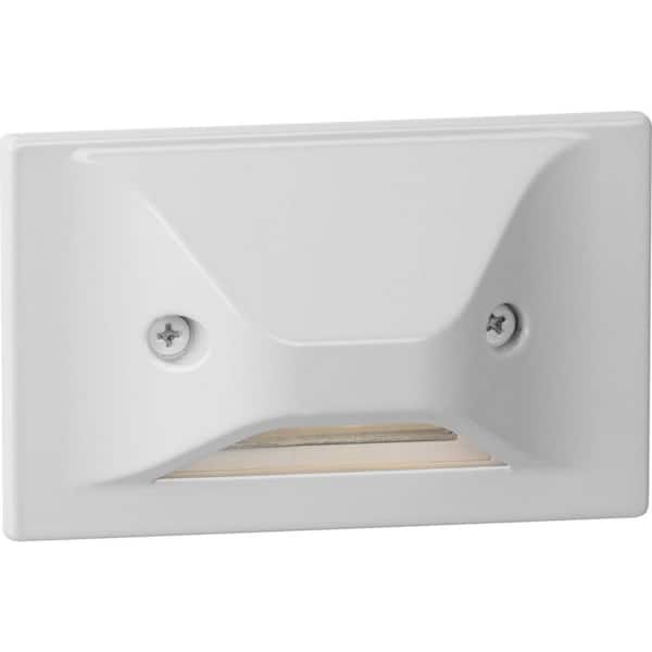 Progress Lighting 4.5-Watt 3000K Satin White Hardwired Integrated LED Wall or Step Light