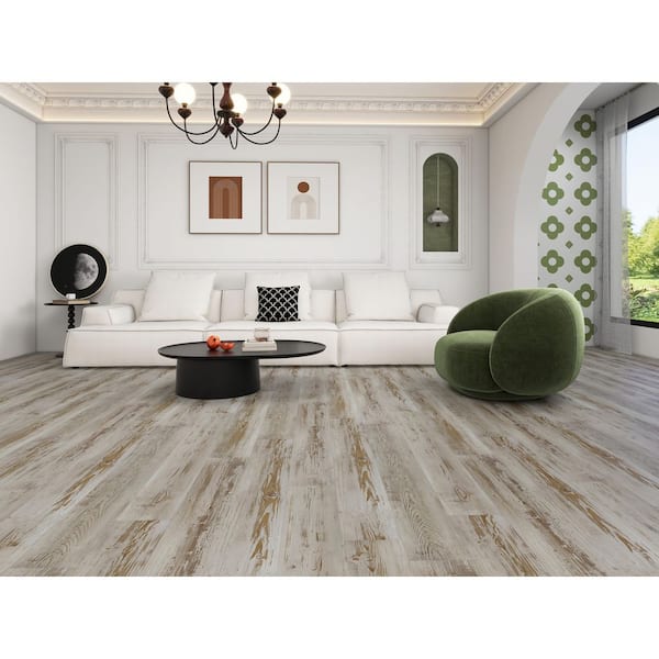 Aspen Pine 22 MIL x 7.1 in. W x 48 in. L Click Lock Waterproof Luxury Vinyl Plank Flooring (23.64 sq. ft. / Case)