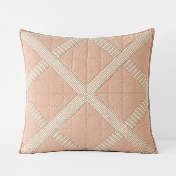 The Company Store Company Cotton Bahati Coral/Multi Euro Cotton Sham