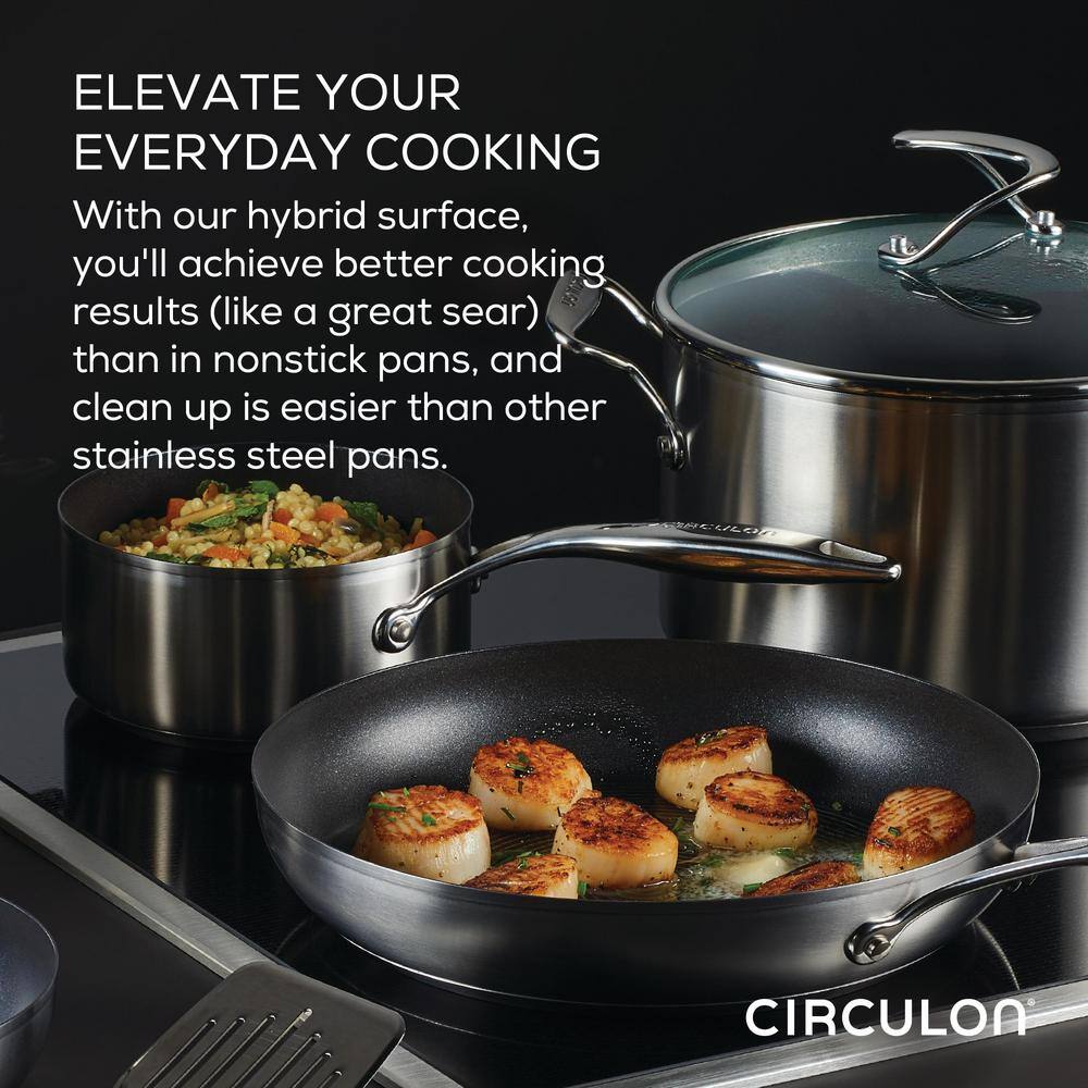 Circulon 11-Piece Stainless Steel Induction Cookware Set with Nonstick Technology