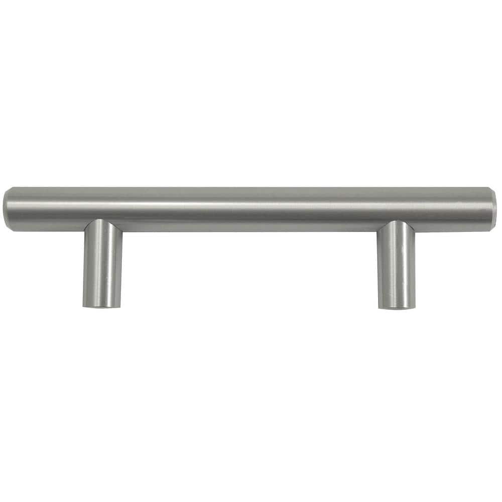 Melrose 8.26" Brushed Satin Nickel Cylindrical Bar Pull