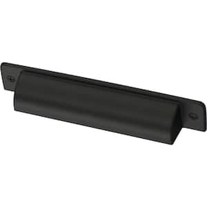 Iron Craft 4 in. (102 mm) Matte Black Cabinet Drawer Cup Pull