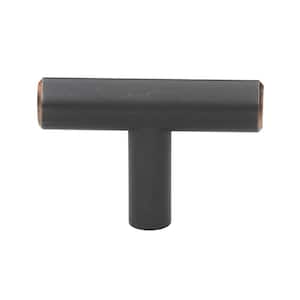 2 in. Solid Steel, Oil Rubbed Bronze Finish T-Bar Handle Knobs (10-Pack)