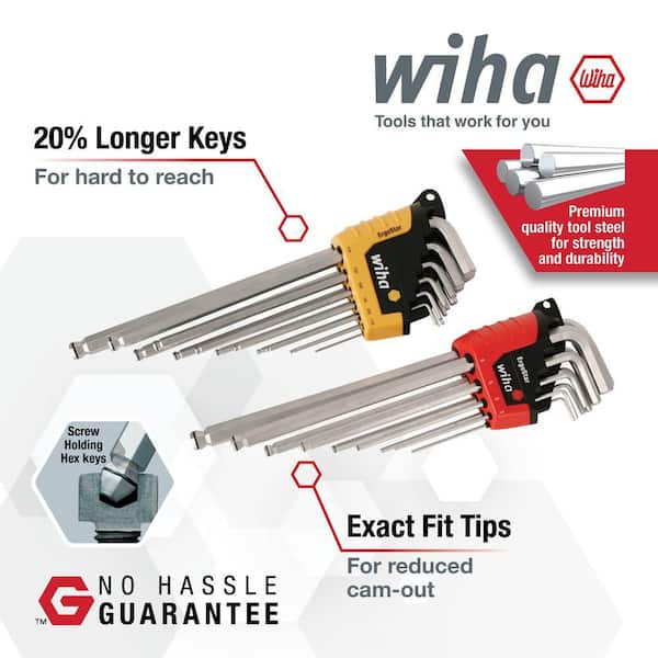 MagicRing Ball End Hex L Key Set Inch Metric (22-Piece)