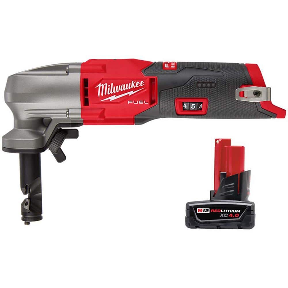 Milwaukee M12 FUEL 12-Volt Lithium-Ion 16-Gauge Cordless Variable Speed Nibbler w/XC 4.0 Ah Battery Pack