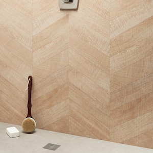 Montgomery Chevron Maple 24 in. x 48 in. Matte Porcelain Floor and Wall Tile (15.49 sq. ft./Case)