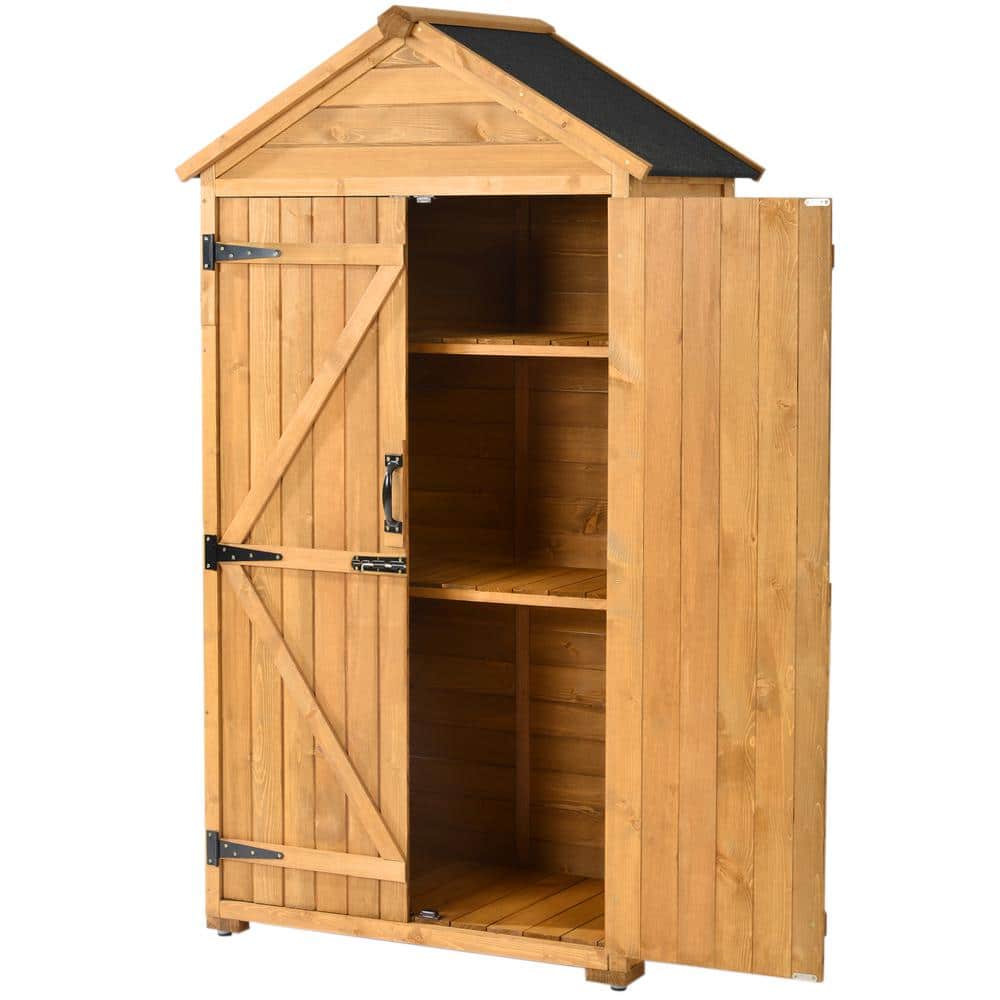 35.4 in. W x 22.4 in. D x 69.3 in. H Outdoor Storage Cabinet in Natural
