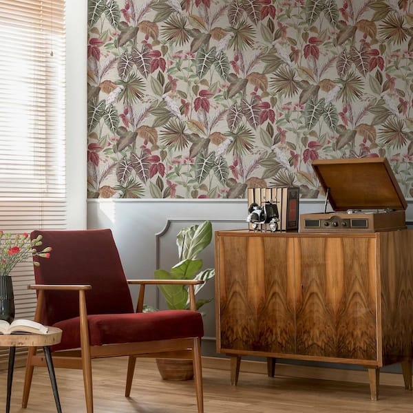 Lorraine Neutral Tropical Wallpaper