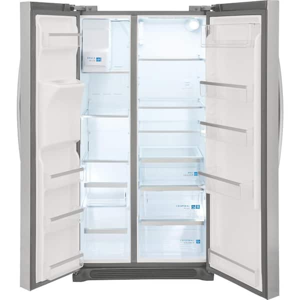 Frigidaire - Gallery 36 in. 22.3 cu. ft. Counter Depth Side-by-Side Refrigerator in Smudge-Proof Stainless Steel, ENERGY STAR