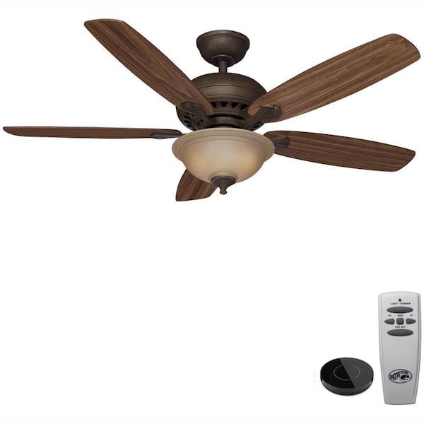 Hampton Bay Southwind 52 in. Venetian Bronze Wi-Fi Enabled Smart Ceiling Fan with Remote Works with Google Assistant and Alexa