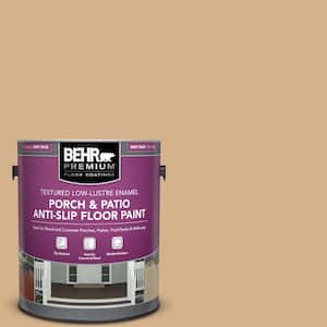 1 gal. #S290-4 Summerwood Textured Low-Lustre Enamel Interior/Exterior Porch and Patio Anti-Slip Floor Paint