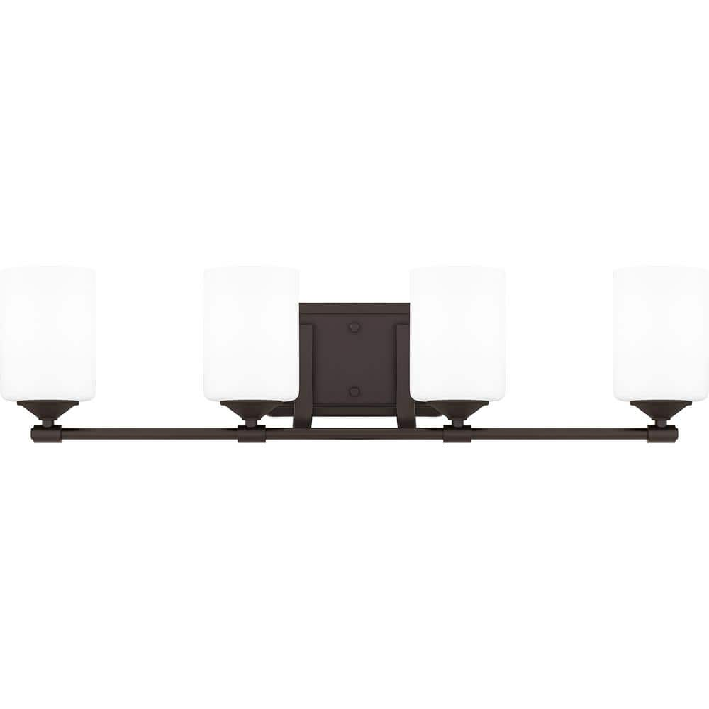 Hampton Bay Darlington 29 5 In 4 Light Bronze Vanity Light With   Bronze Hampton Bay Vanity Lighting Ds17678d2 64 1000 