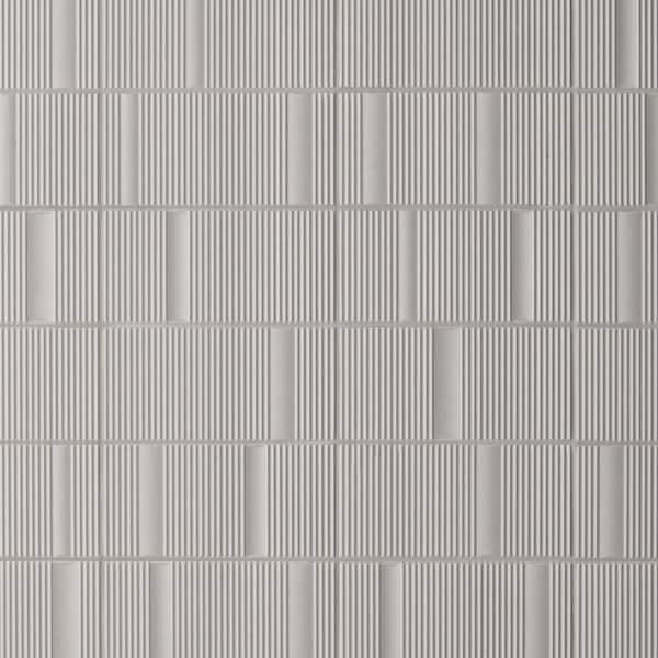 Ivy Hill Tile Flyer Silver 7.87 in. x 15.74 in. Matte Ceramic Wall Tile ...