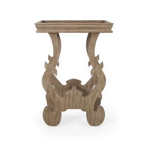 Lonedell 18.75 in. x 26 in. Natural Square Wood End Table