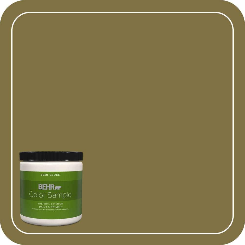 BMサ18◯●oliveページ●◯ BEHR PREMIUM PLUS 8 oz. #S-H-390 Italian Olive Semi-Gloss Interior
