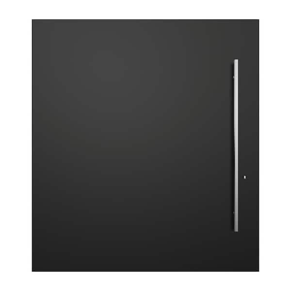 Bordeaux 72 in. x 80 in. Left Hand Inswing Black Aluminum Prehung Front Door, 72 in. Ladder Pull, Multi-Point Lock