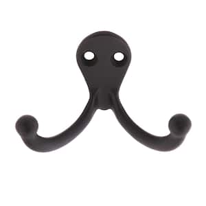 Solid Brass Double Hook in Oil-Rubbed Bronze