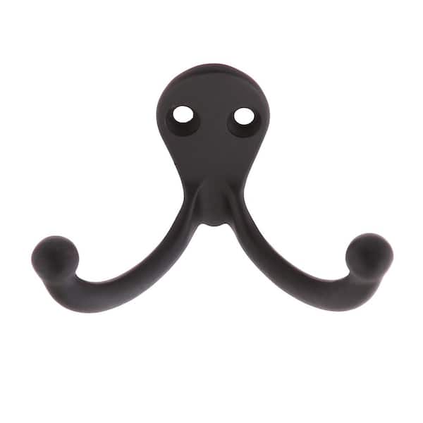 idh by St. Simons Solid Brass Double Hook in Oil-Rubbed Bronze