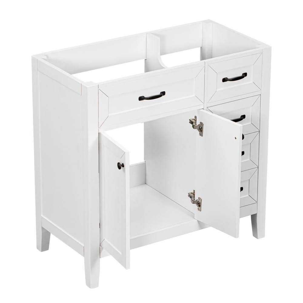 35.5 in. W x 17.7 in. D x 35 in. H Bath Vanity Cabinet without Top in ...