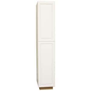Hampton 18 in. W x 24 in. D x 96 in. H Assembled Pantry Kitchen Cabinet in Satin White