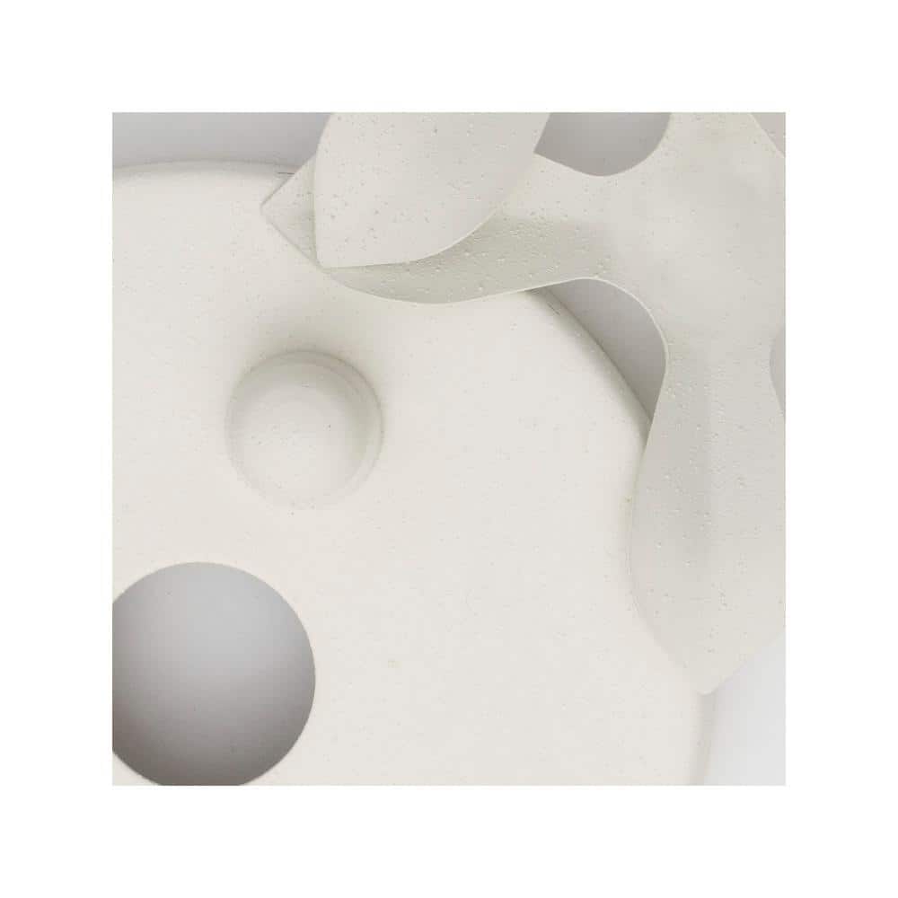 Matte White Wrought Iron 6-Light Candle Chandelier