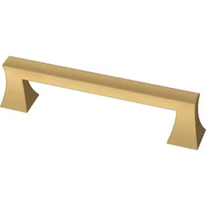 Modern A-Line 3-3/4 in. (96 mm) Brushed Brass Drawer Pull