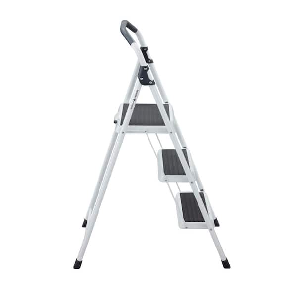 Gorilla Ladders 3-Step Steel Lightweight Step Stool Ladder 225 Lbs Load Type