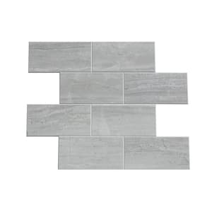 Collage Gray Subway 12.13 in. x 15 in. PVC Peel and Stick Tile (1.26 sq. ft./Pack)