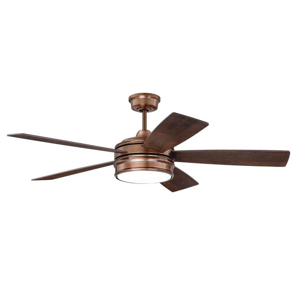 Braxton 52'' Copper Ceiling Fan with LED Light and Remote