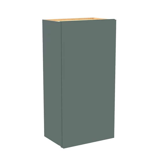 Hargrove 12 in. W x 12 in. D x 42 in. H Assembled Plywood Wall Kitchen Cabinet in Verdant Green with Soft Close