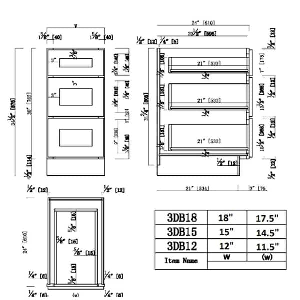 Design House 561423 48 x 34.5 x 24 in. Brookings Base Cabinet White