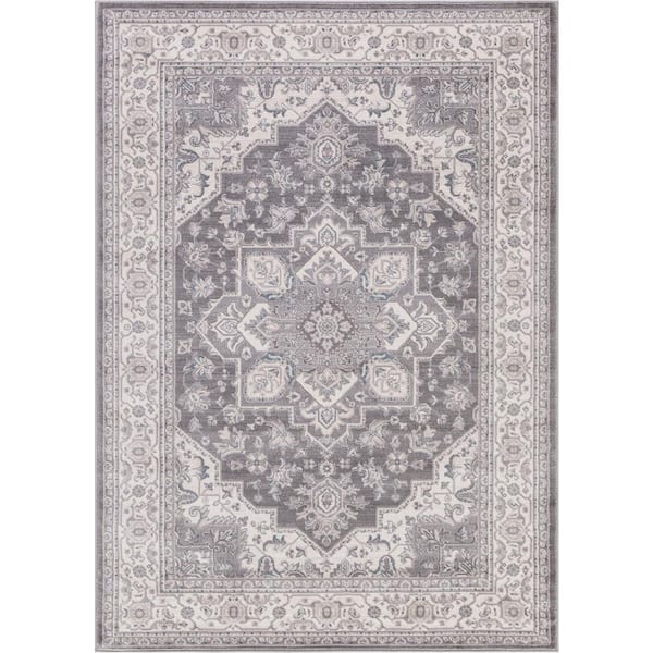 Lara Heriz Gray 8 ft. x 11 ft. Area Rug
