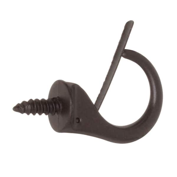 Everbilt 1-1/4 in. Oil-Rubbed Bronze Safety Cup Hook (2-Piece per Pack)  803114 - The Home Depot