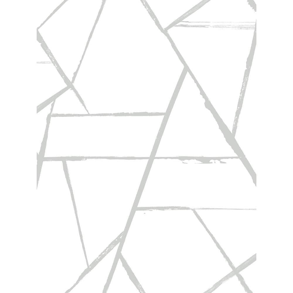 Intersect Silver Metallic Paper Non-Pasted Wallpaper