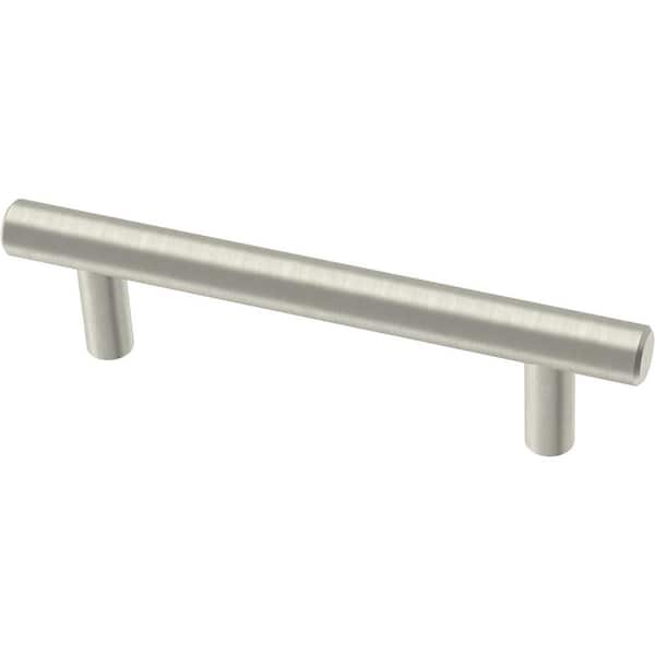 Franklin Brass Simple Bar 3-3/4 in. (96 mm) Cabinet Drawer Pull (10-Pack) in Stainless Steel Finish