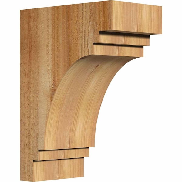 Ekena Millwork 6 in. x 10 in. x 14 in. Western Red Cedar Pescadero Rough Sawn Corbel