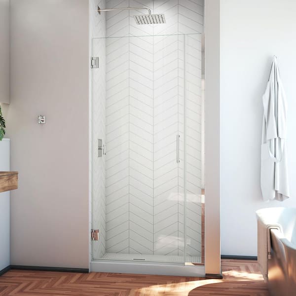 DreamLine Unidoor Plus 30 to 30.5 in. x 72 in. Frameless Hinged Shower ...