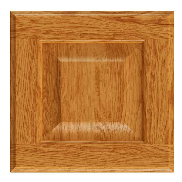 Hampton 10 in. W x 0.75 in. D x 10.25 in. H in Medium Oak Cabinet Door Sample