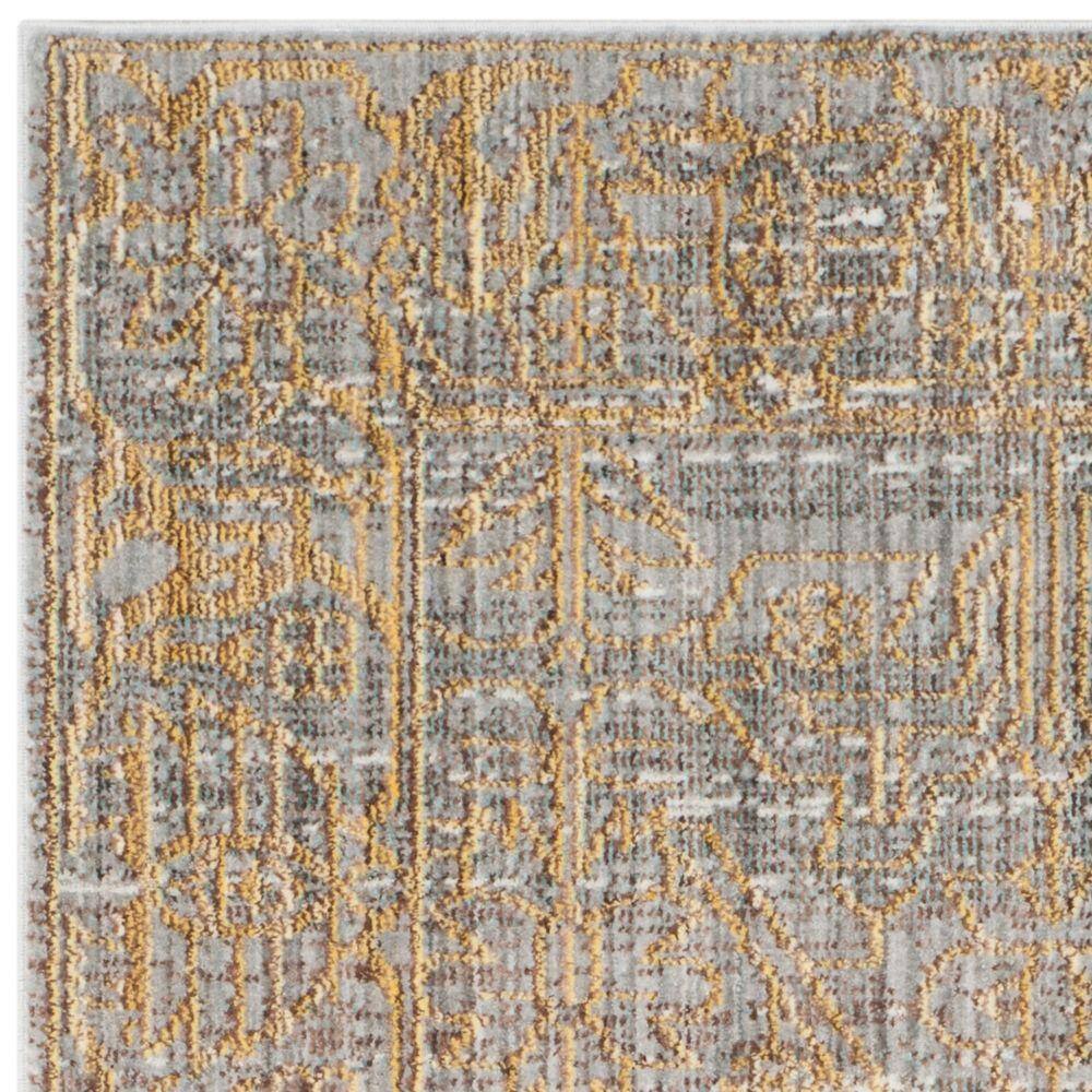 Rhys 3' x 5' Gray and Gold Synthetic Reversible Area Rug