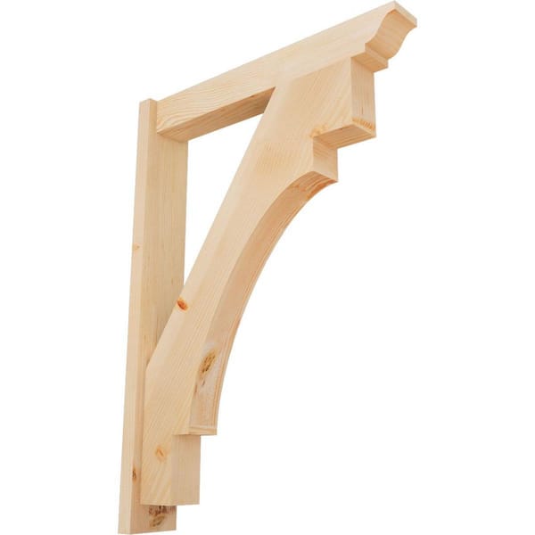 Ekena Millwork 6 in. x 42 in. x 30 in. Douglas Fir Merced Traditional Smooth Outlooker