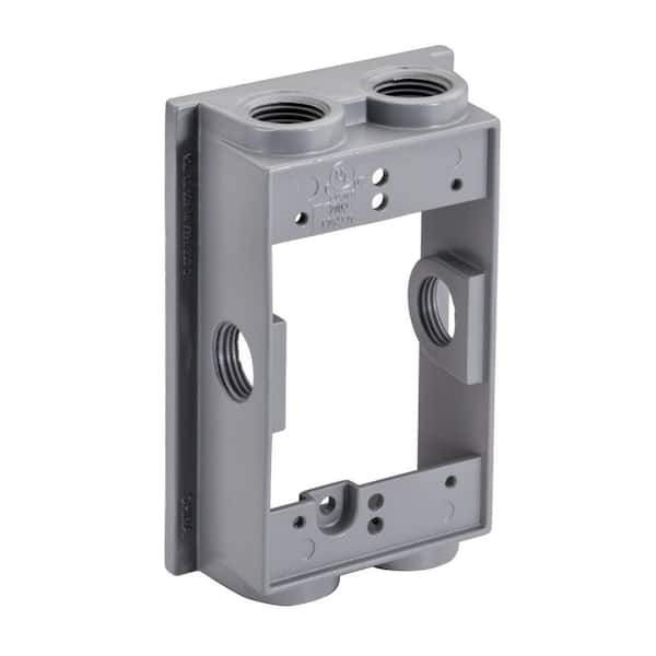 Southwire 3/4 in. Weatherproof 6-Hole Single Gang Rectangle Extension