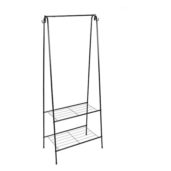 ORGANIZE IT ALL Black Polypropylene Clothes Rack 149 in. W x 596 in. H