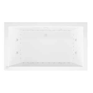 Sapphire 6 ft. Rectangular Drop-in Whirlpool and Air Bath Tub in White