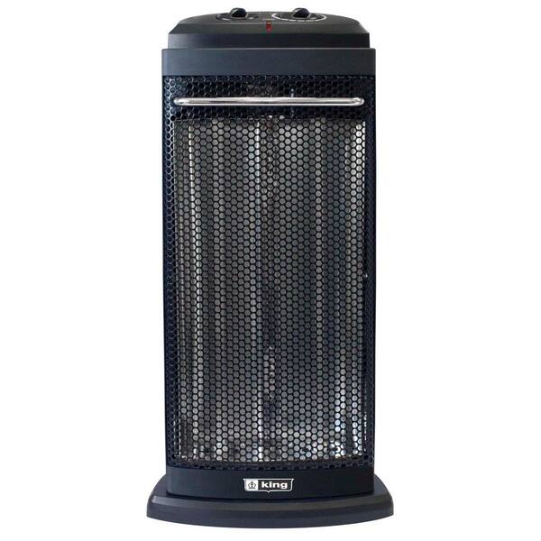 KING 120-Volt Portable Electric Radiant Tower Heater in Black