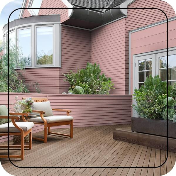 BEHR 1 gal. #S150-3 Rose Pottery Solid Color House and Fence
