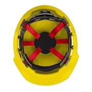 BOLT Yellow Type 1 Class E Front Brim Non-Vented Hard Hat with 6-Point Ratcheting Suspension